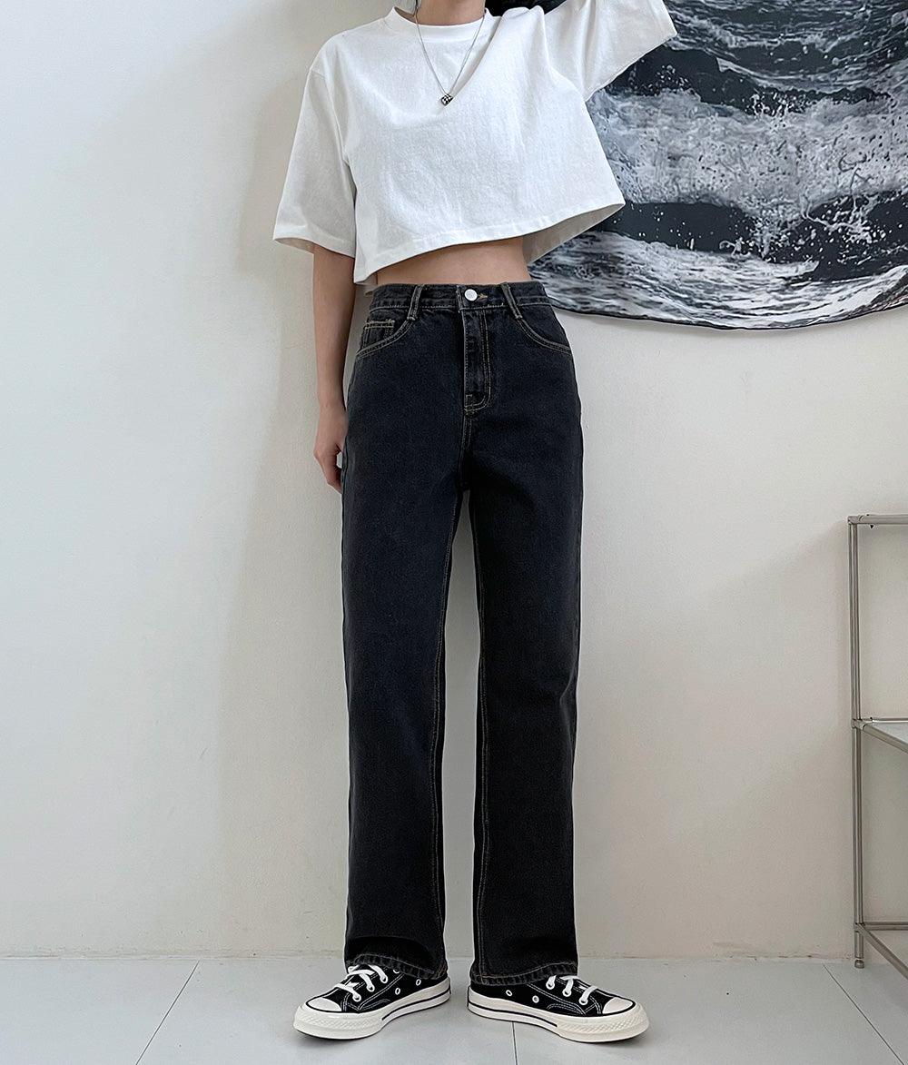 【Straight Fit!】韓製直筒六色牛仔褲<KR>(S-L) - IKIMSTORE