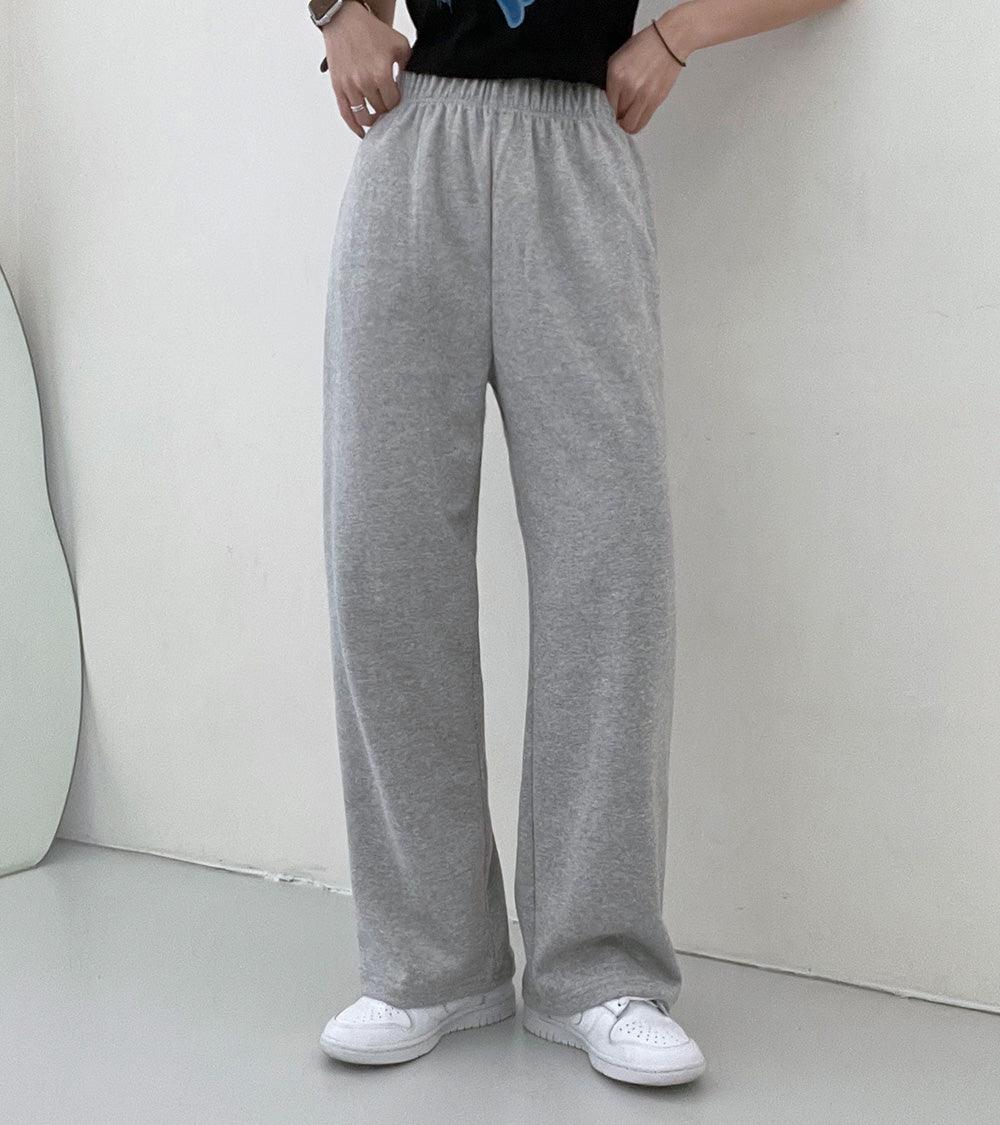 【舒適!】韓製時尚鬆緊腰棉褲<KR>(M/ L) - IKIMSTORE
