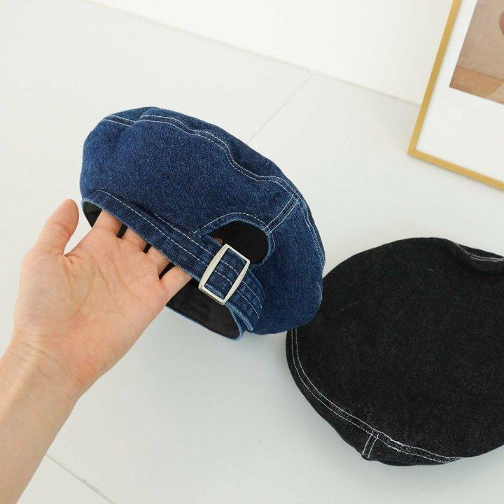 【現貨】韓製明線牛仔貝雷帽<KR> - IKIMSTORE