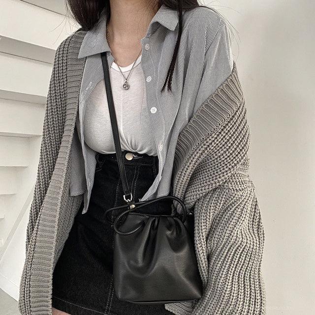 簡約明線牛仔裙<KR> - IKIMSTORE