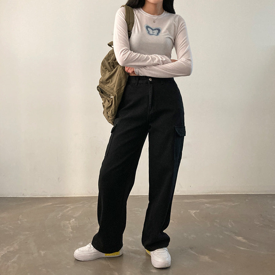 【3種長度】美式復古寬版工裝長褲(S-2XL)
