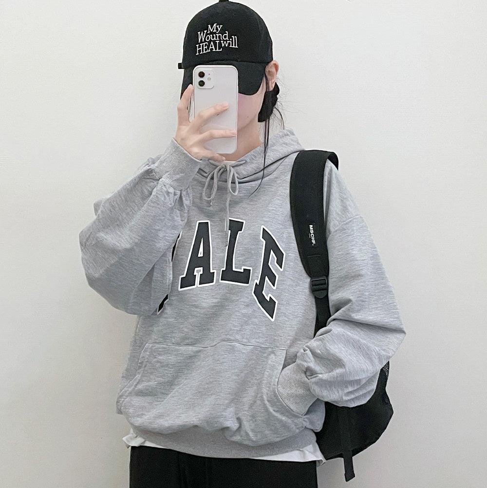 【春季新品】Yale字母印花連帽衛衣(3color) - IKIMSTORE