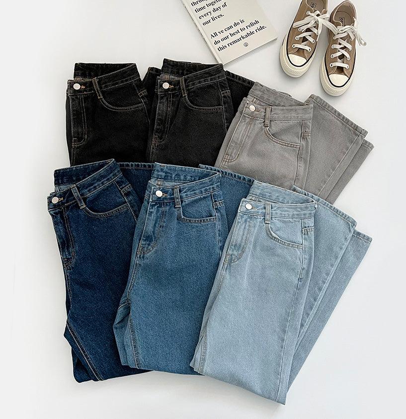 【Straight Fit!】韓製直筒六色牛仔褲<KR>(S-L) - IKIMSTORE