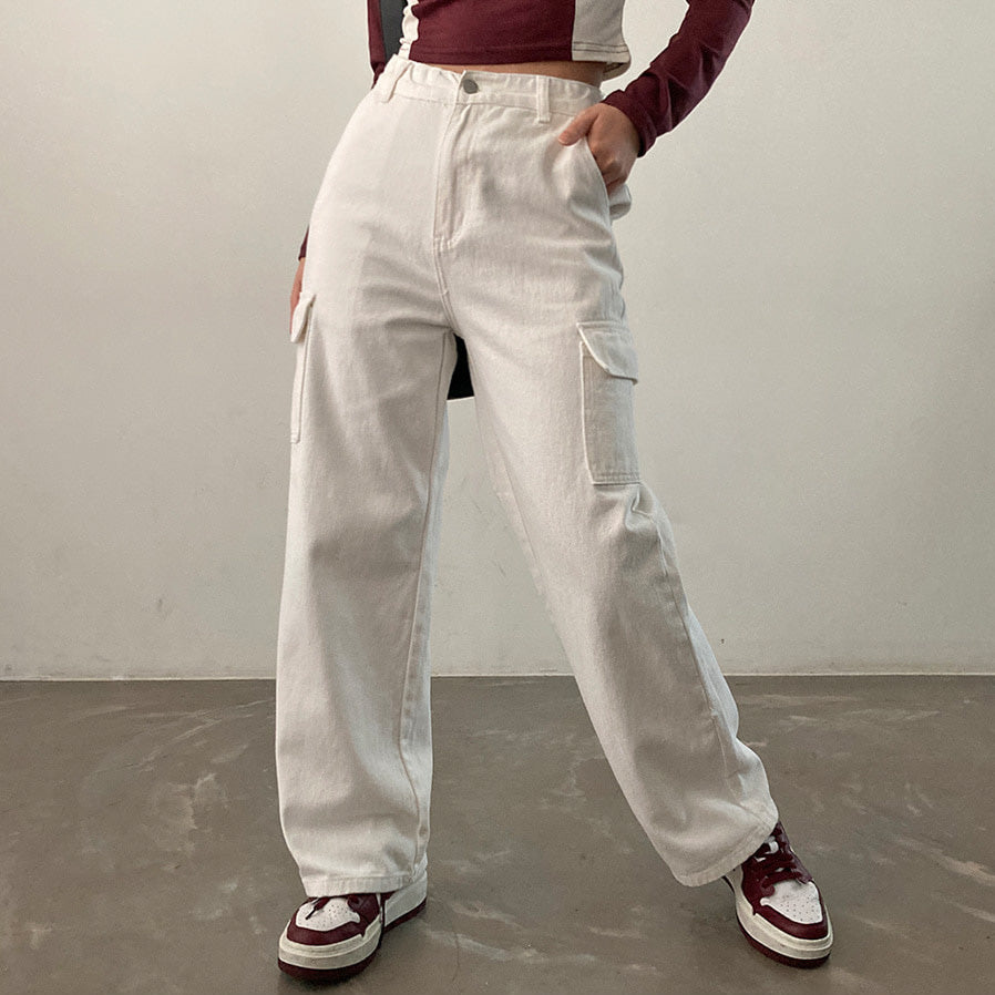 【3種長度】美式復古寬版工裝長褲(S-2XL)