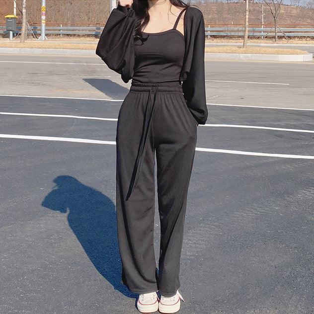 懶人套裝♡ 法式優雅休閒三件套<KR> - IKIMSTORE