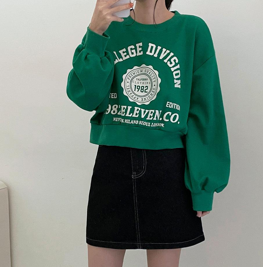 韓製1982印花短款衛衣<KR> - IKIMSTORE