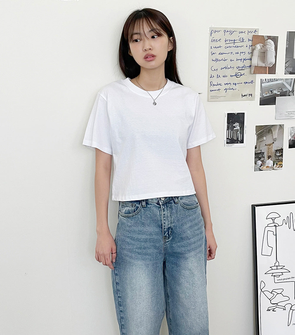 2件起$99/件【20色】韓製素色短款短袖T恤