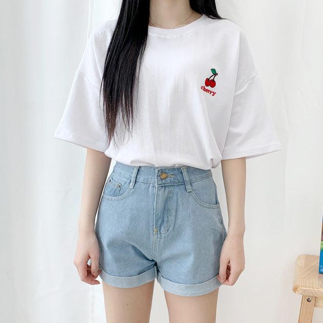 🇰🇷韓製水果刺繡短袖T恤<KR> - IKIMSTORE