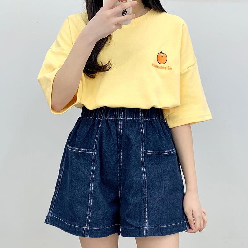 🇰🇷韓製水果刺繡短袖T恤<KR> - IKIMSTORE