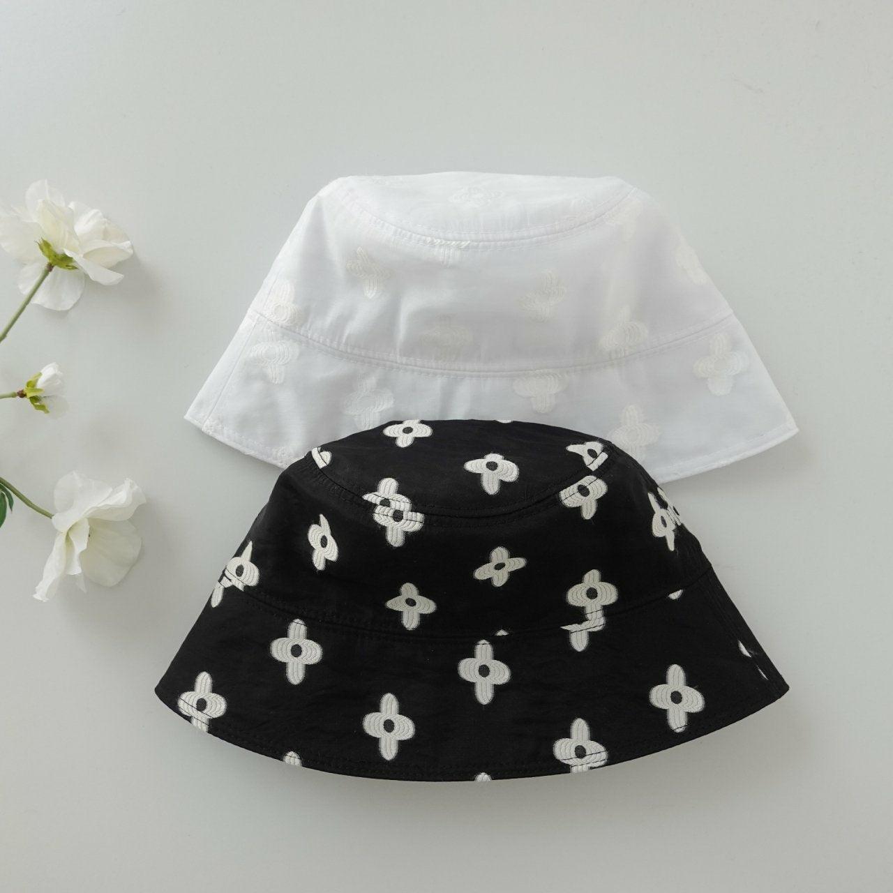 【現貨黑】🌼花花刺繡漁夫帽<KR> - IKIMSTORE