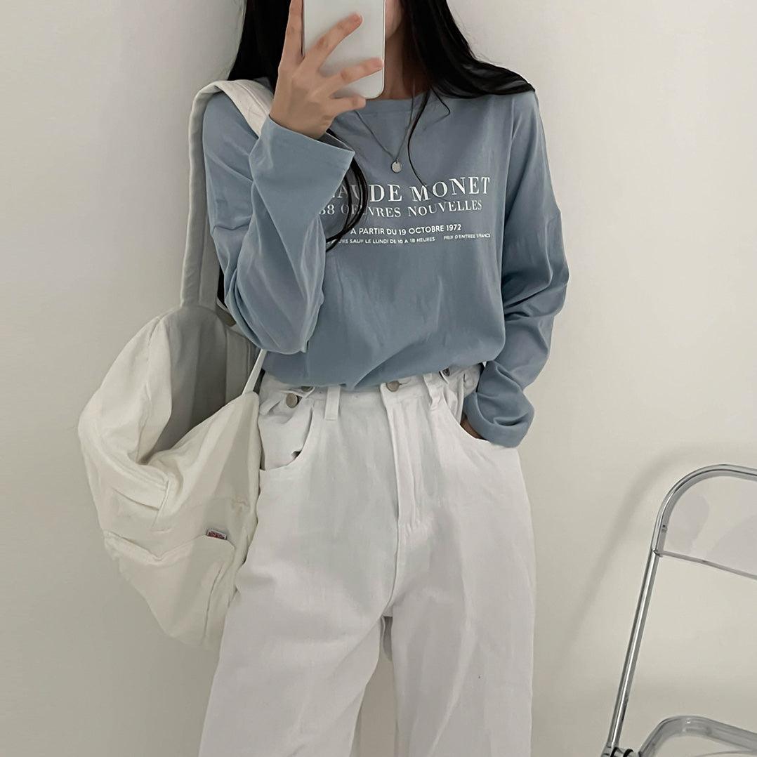 🇰🇷韓製Claude印字長袖T恤<KR> - IKIMSTORE
