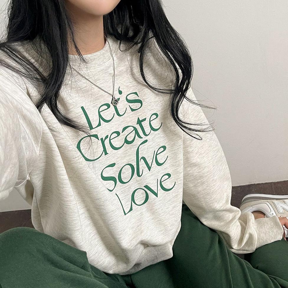 韓製Love刻字印花衛衣<KR> - IKIMSTORE