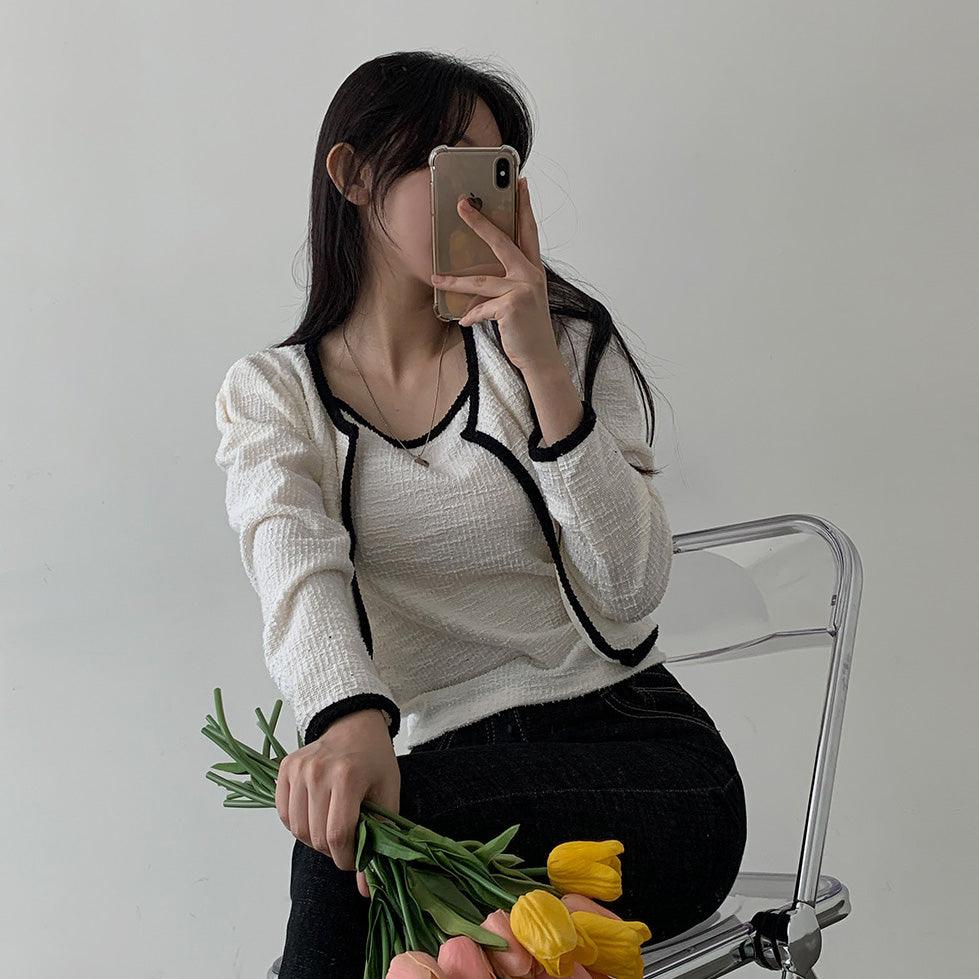 韓製高貴粗花呢背心+外套SET<KR> - IKIMSTORE
