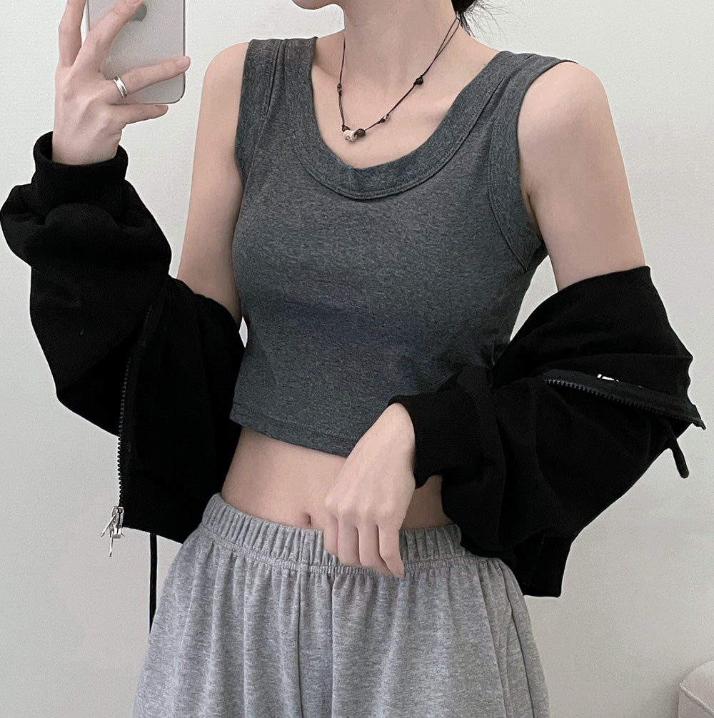 U領粗帶Bra top (連pad)