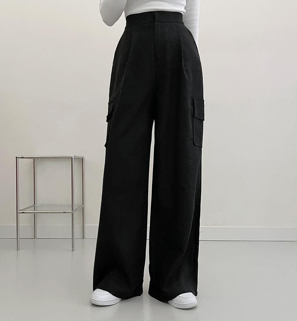 冬季加厚反絨工裝寬褲 - IKIMSTORE