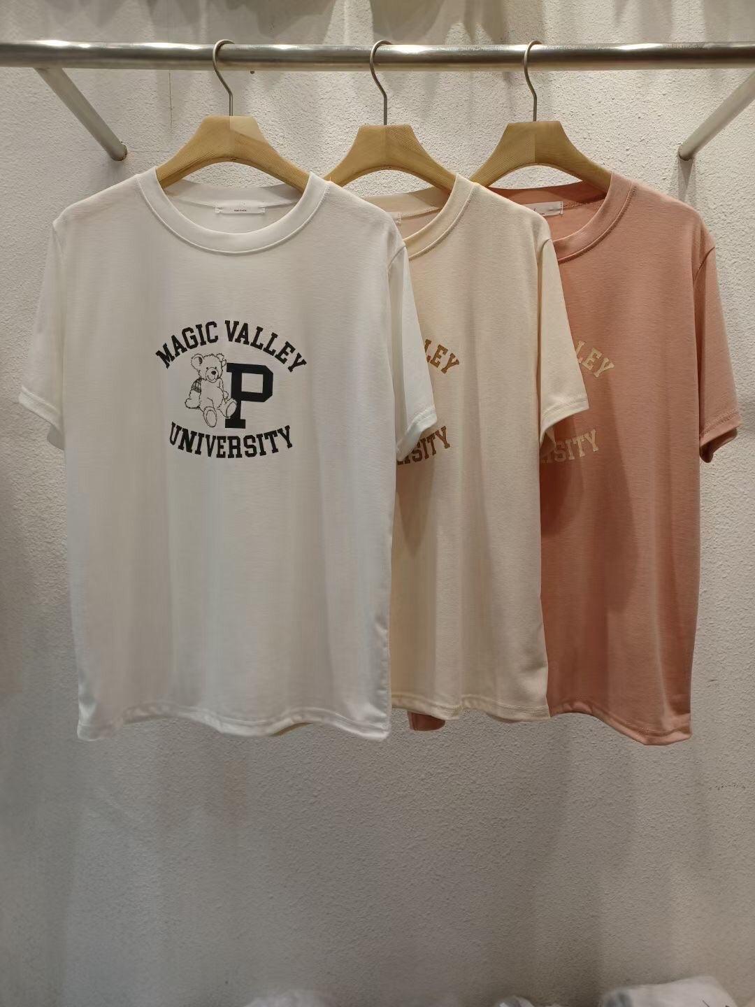 【現貨Pink】大學熊仔🐻短袖T恤<KR> - IKIMSTORE
