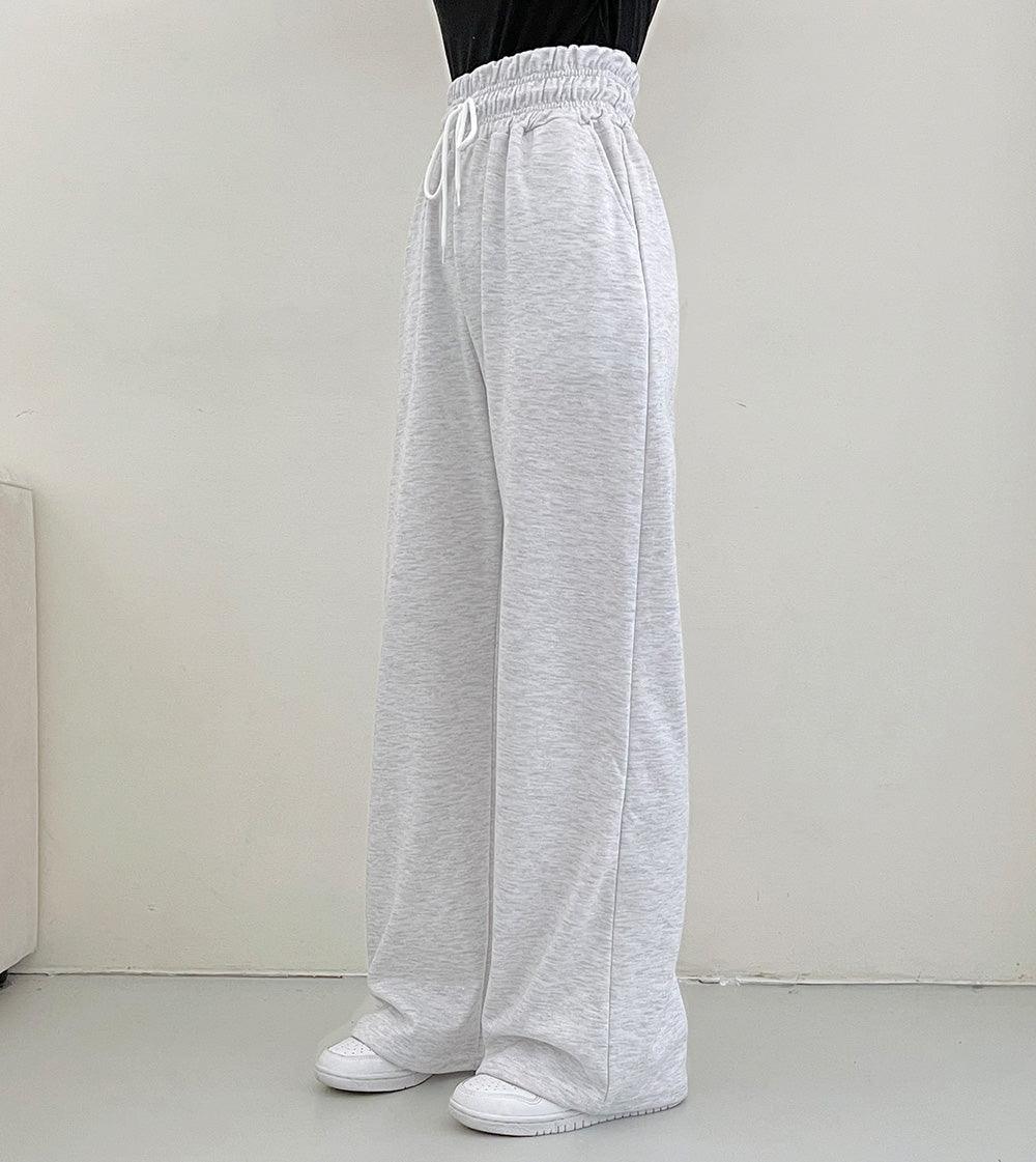 【2種長度選擇!】韓製綁帶寬鬆棉質長褲<KR> - IKIMSTORE