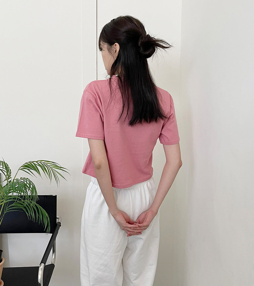 2件起$99/件【20色】韓製素色短款短袖T恤