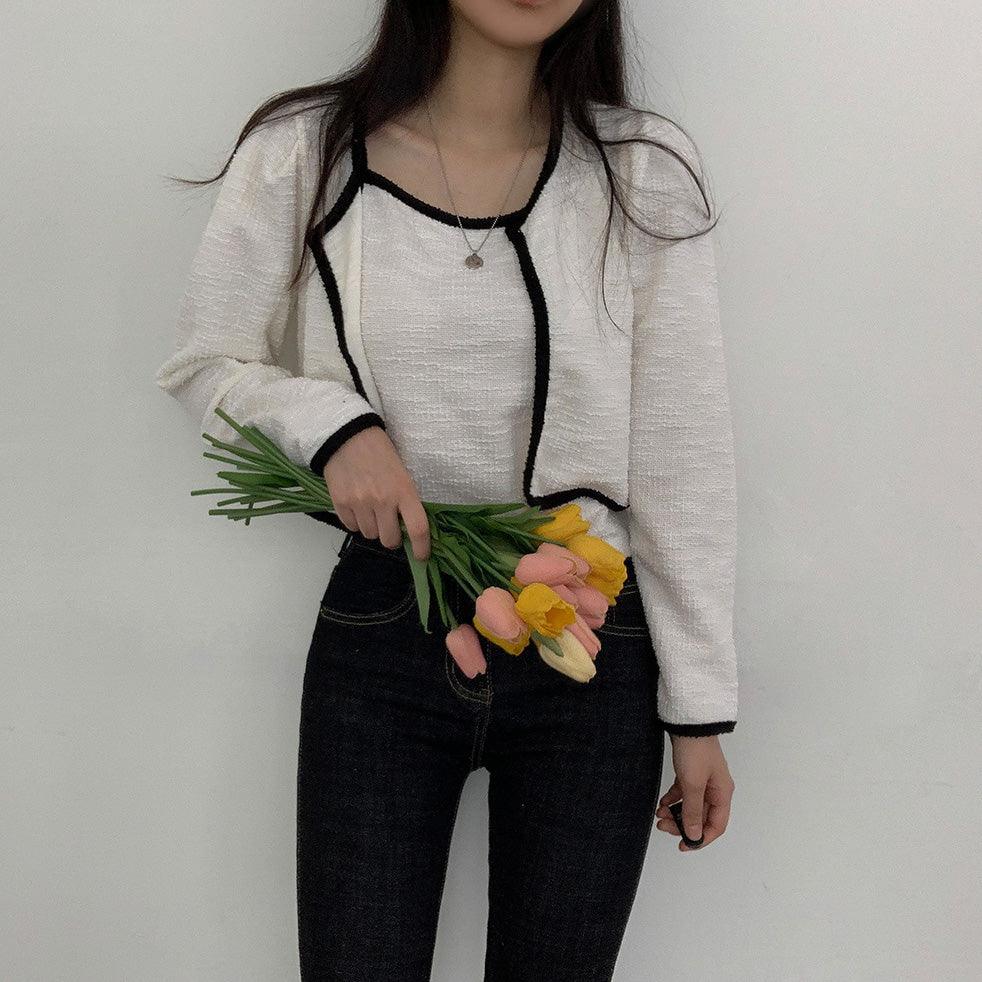 韓製高貴粗花呢背心+外套SET<KR> - IKIMSTORE