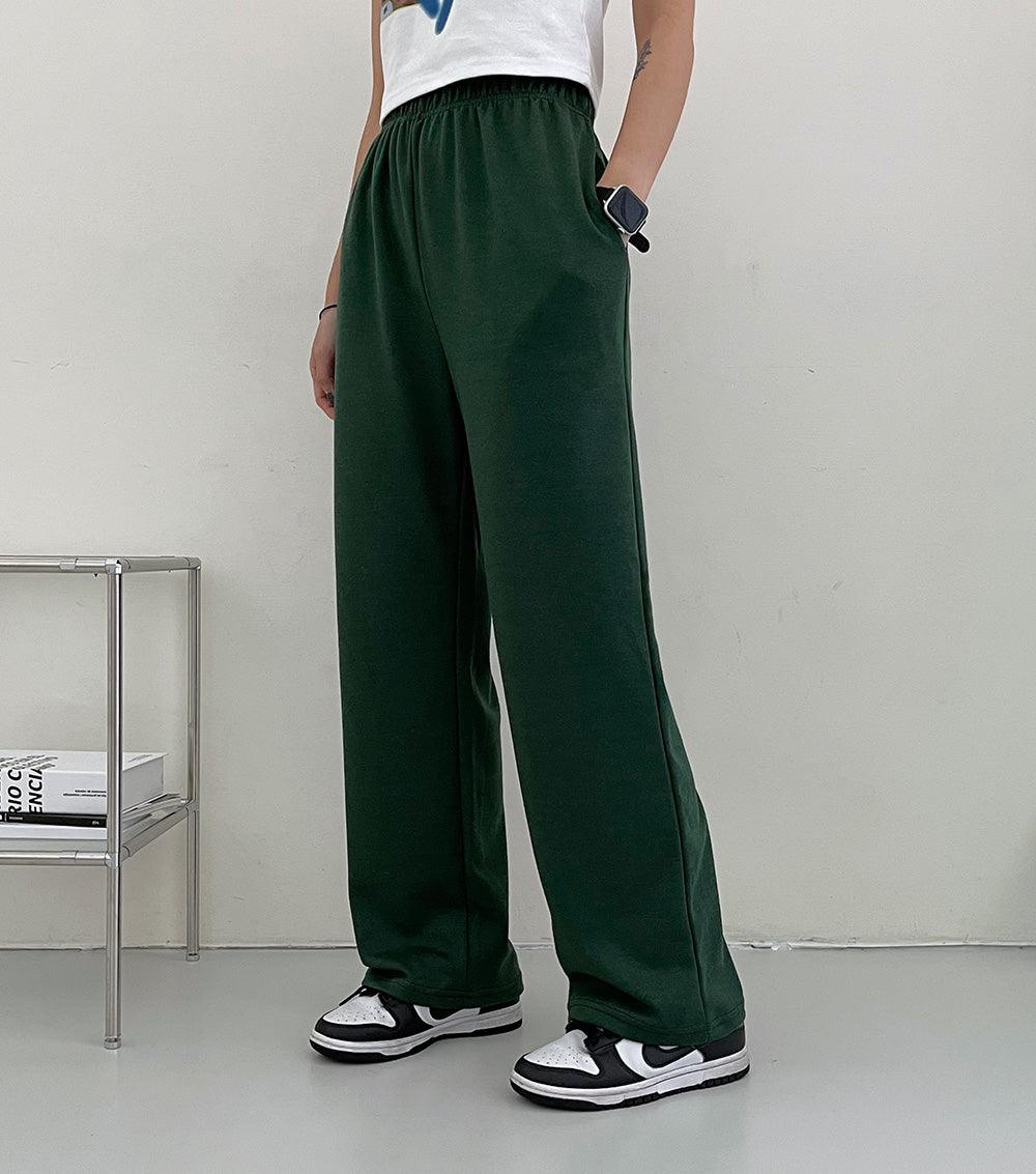 【舒適!】韓製時尚鬆緊腰棉褲<KR>(M/ L) - IKIMSTORE