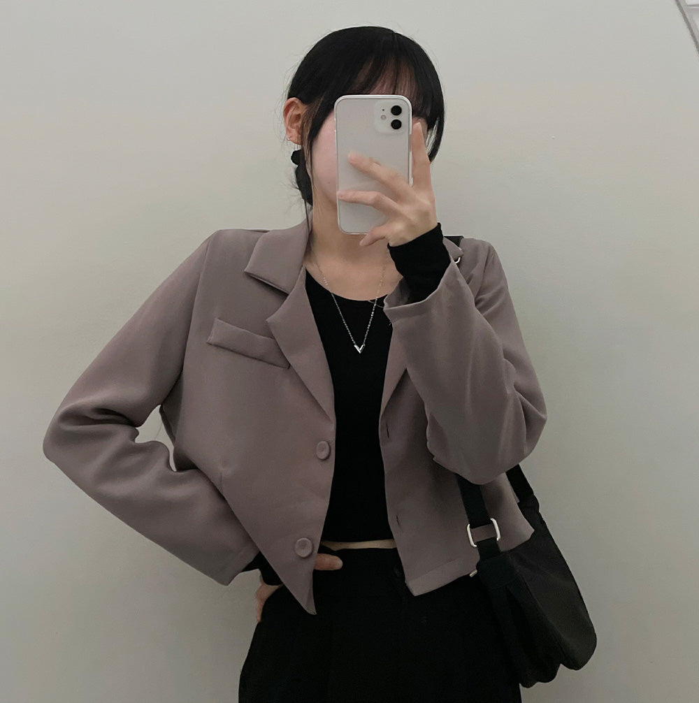 韓製短款西裝外套