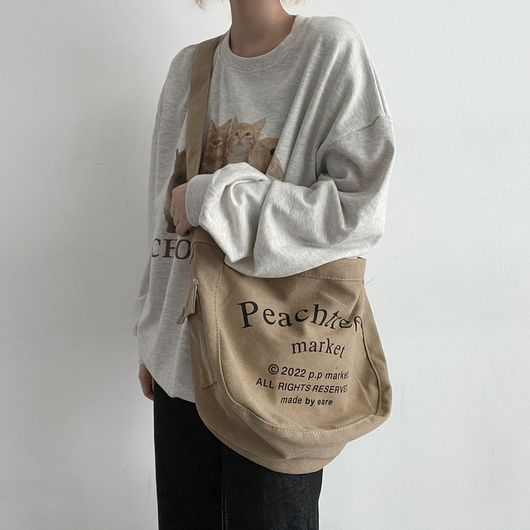 【大容量】Peachtrees帆布斜挎包