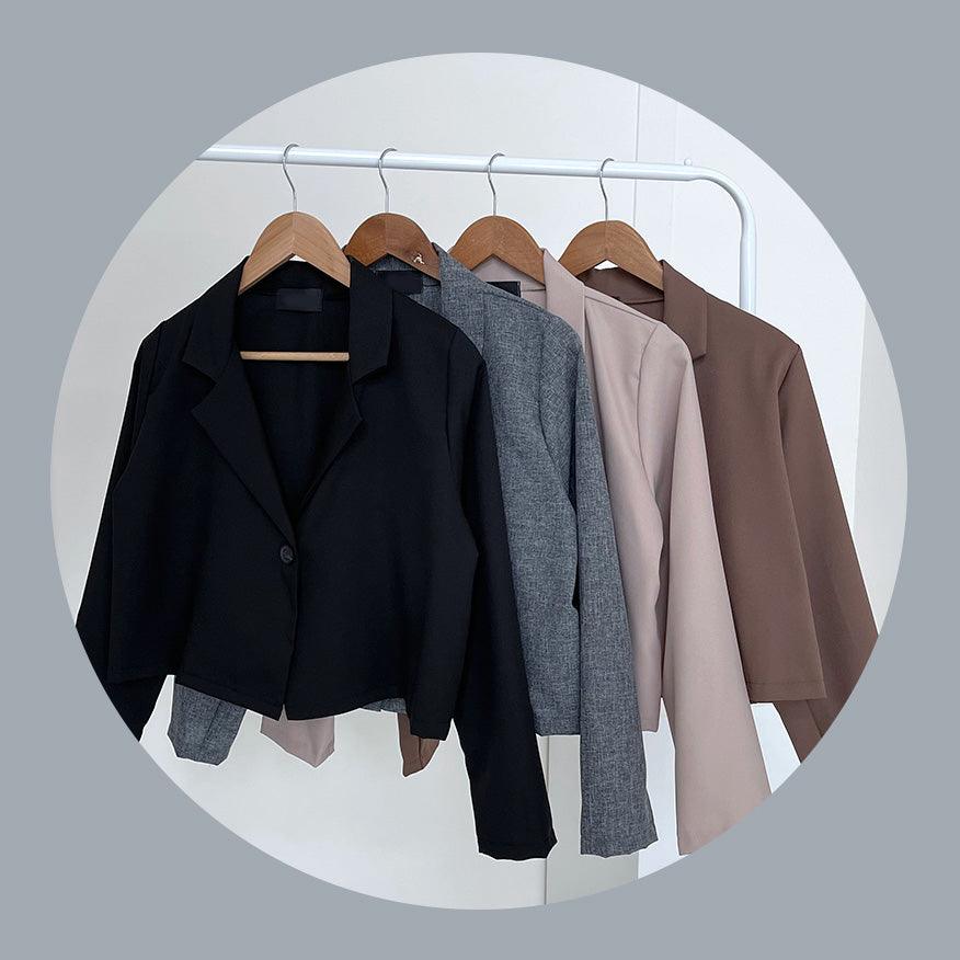 【春秋季🍂】韓製短款西裝夾克<KR> - IKIMSTORE