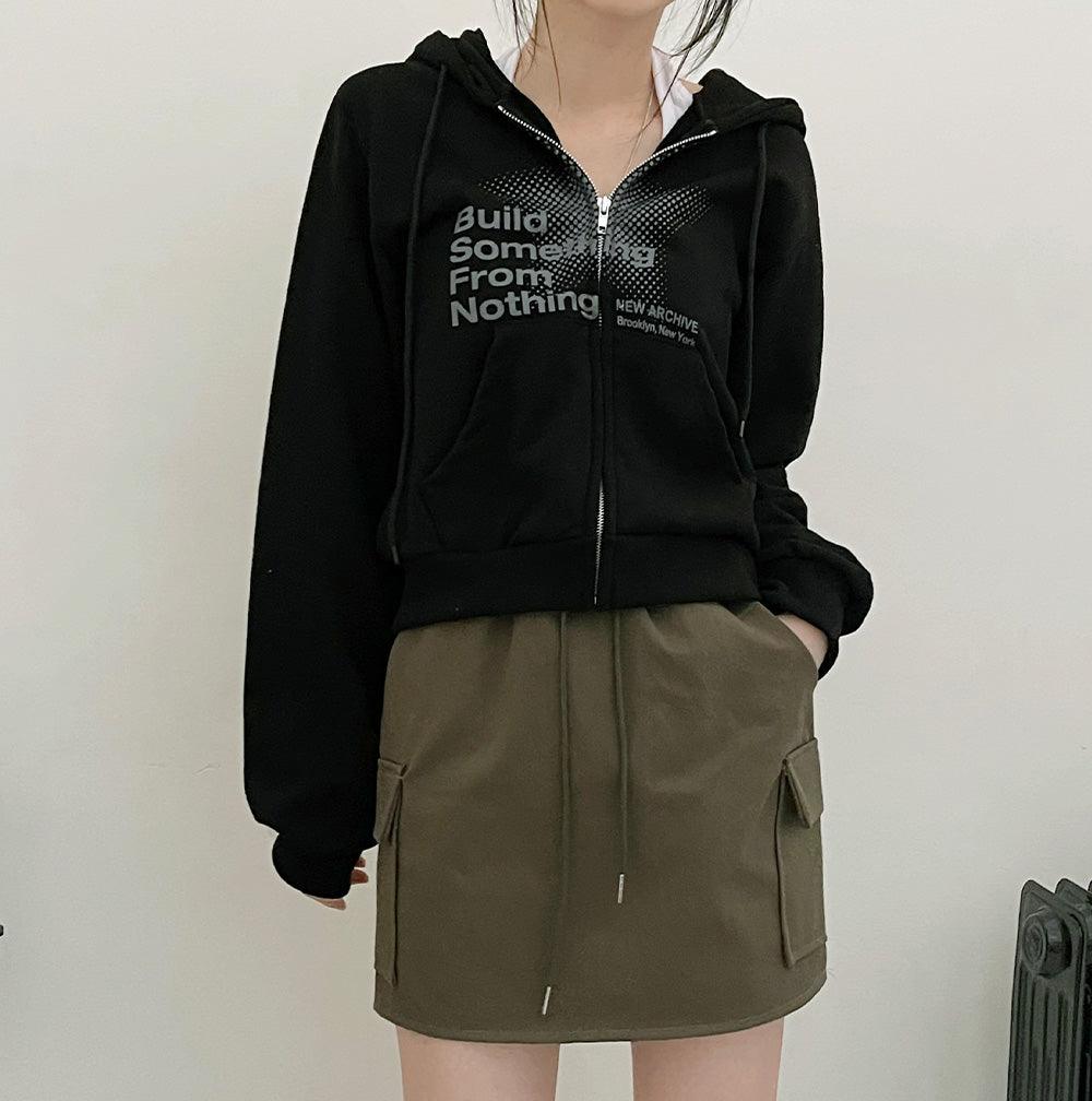 韓製棉質工裝迷你裙(3color)<KR> - IKIMSTORE