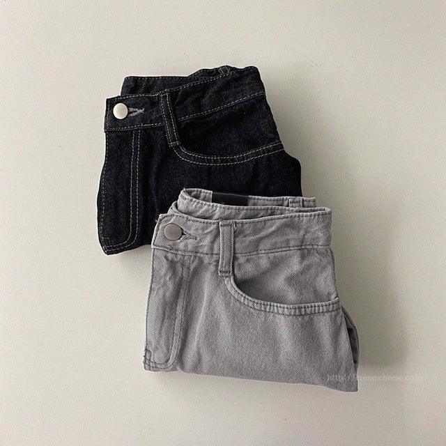 簡約明線牛仔裙<KR> - IKIMSTORE