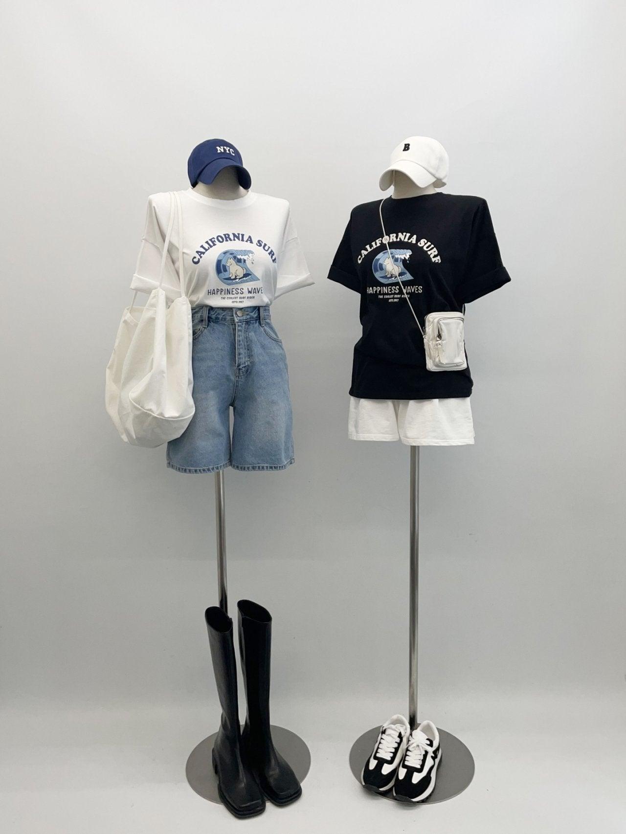 【現貨黑】 California滑浪犬短袖T恤<KR> - IKIMSTORE