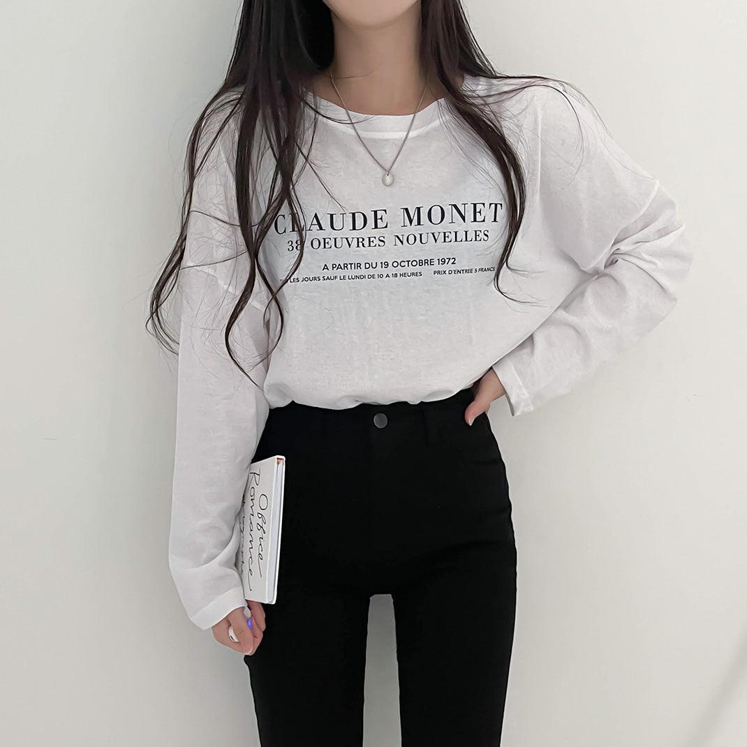 🇰🇷韓製Claude印字長袖T恤<KR> - IKIMSTORE
