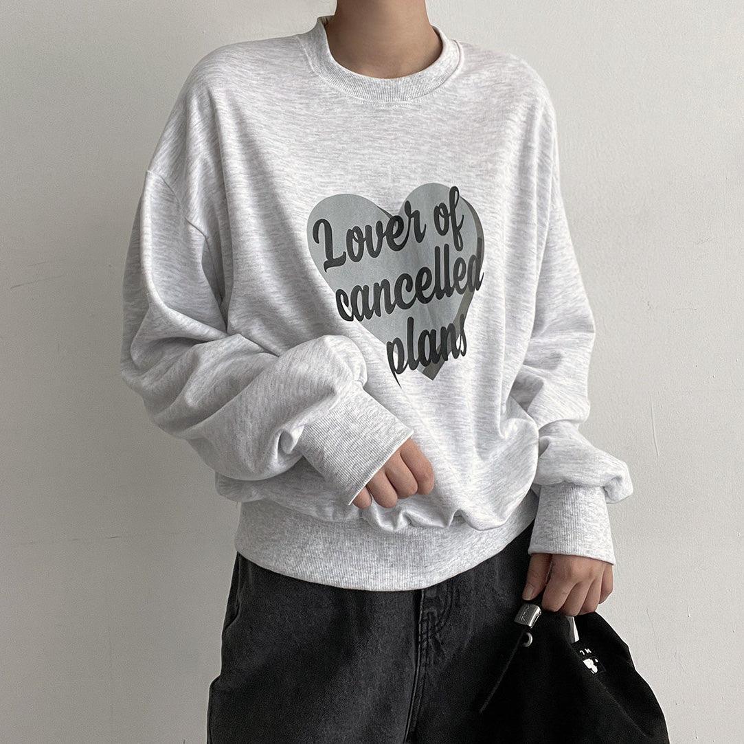 💛韓製Heart圖案短款衛衣T<KR> - IKIMSTORE