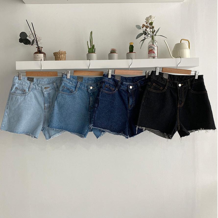 ☀️夏日必入韓製不修邊牛仔短褲<KR> - IKIMSTORE
