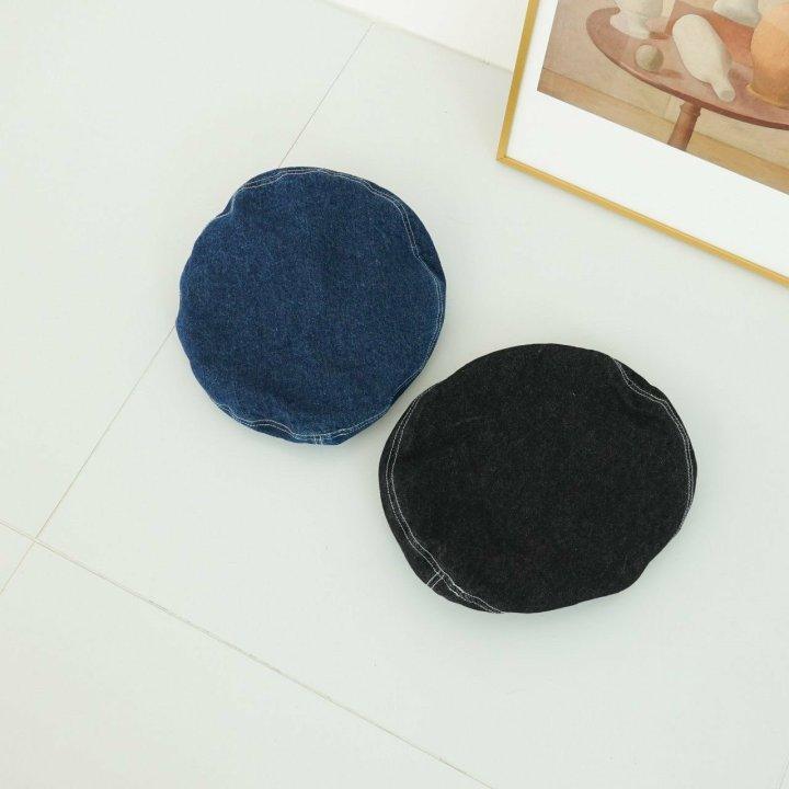 【現貨】韓製明線牛仔貝雷帽<KR> - IKIMSTORE