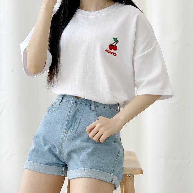 🇰🇷韓製水果刺繡短袖T恤<KR> - IKIMSTORE