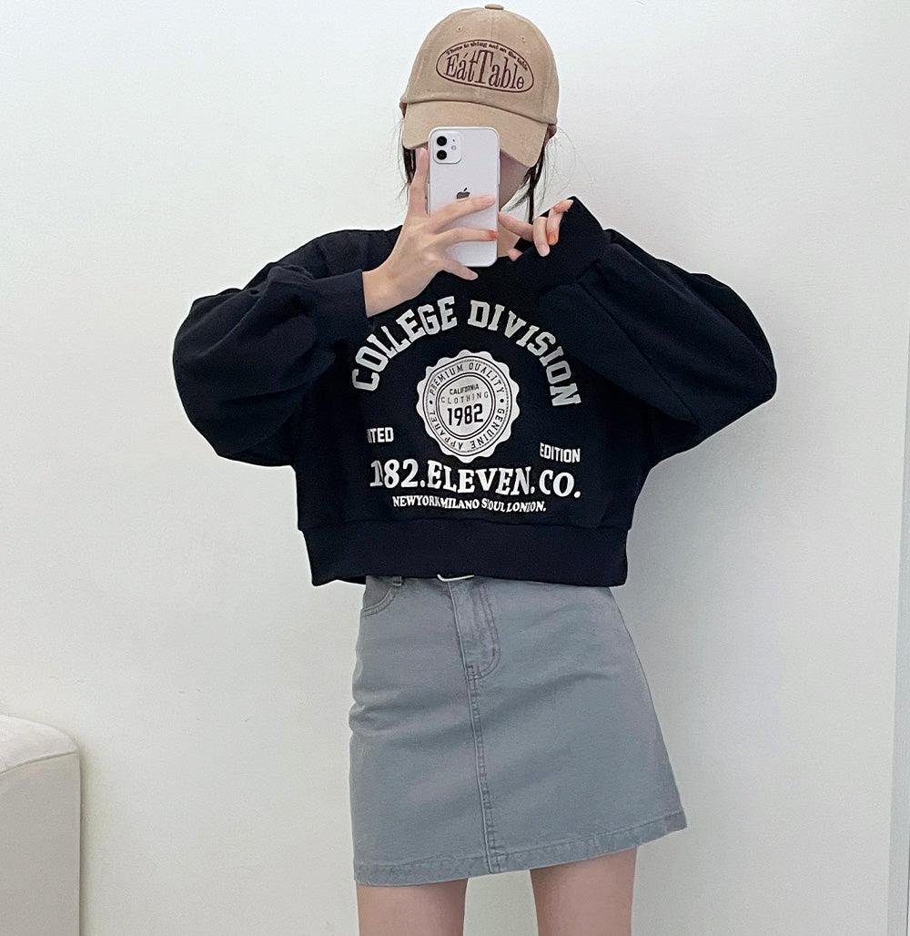 韓製1982印花短款衛衣<KR> - IKIMSTORE