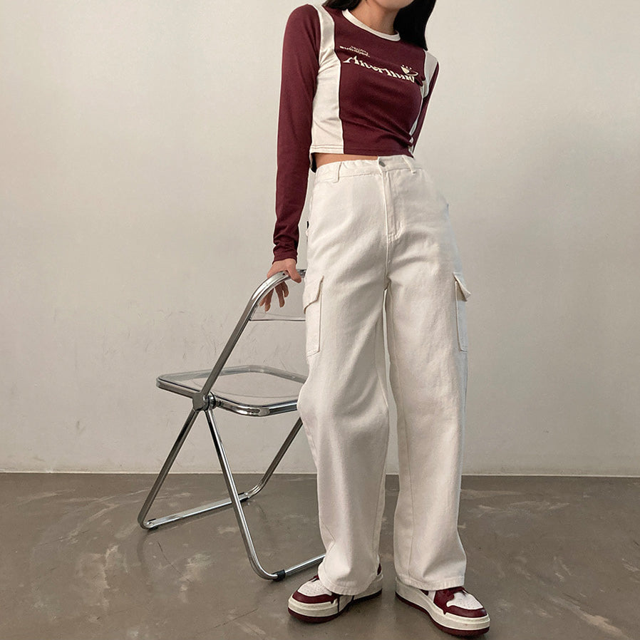 【3種長度】美式復古寬版工裝長褲(S-2XL)