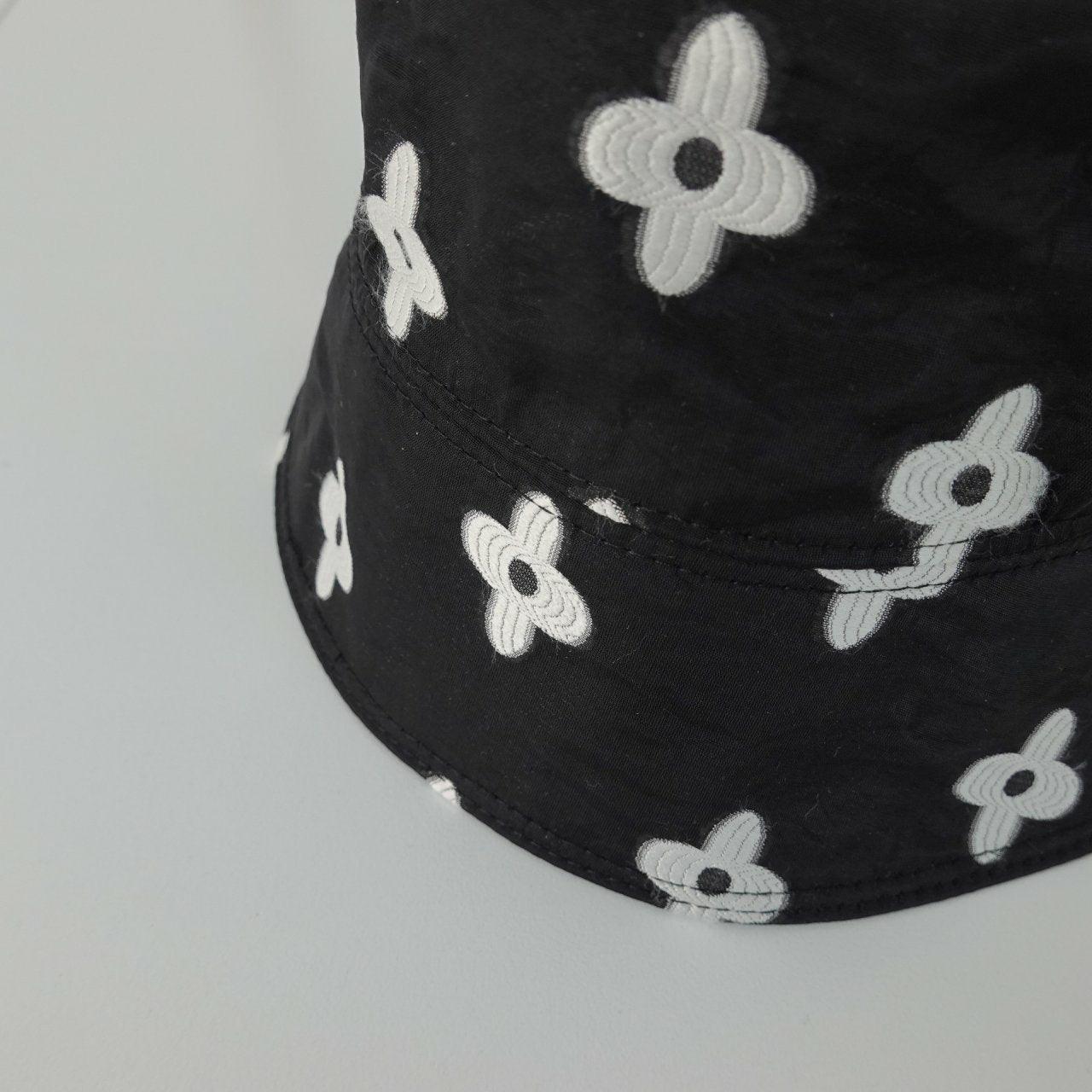 【現貨黑】🌼花花刺繡漁夫帽<KR> - IKIMSTORE