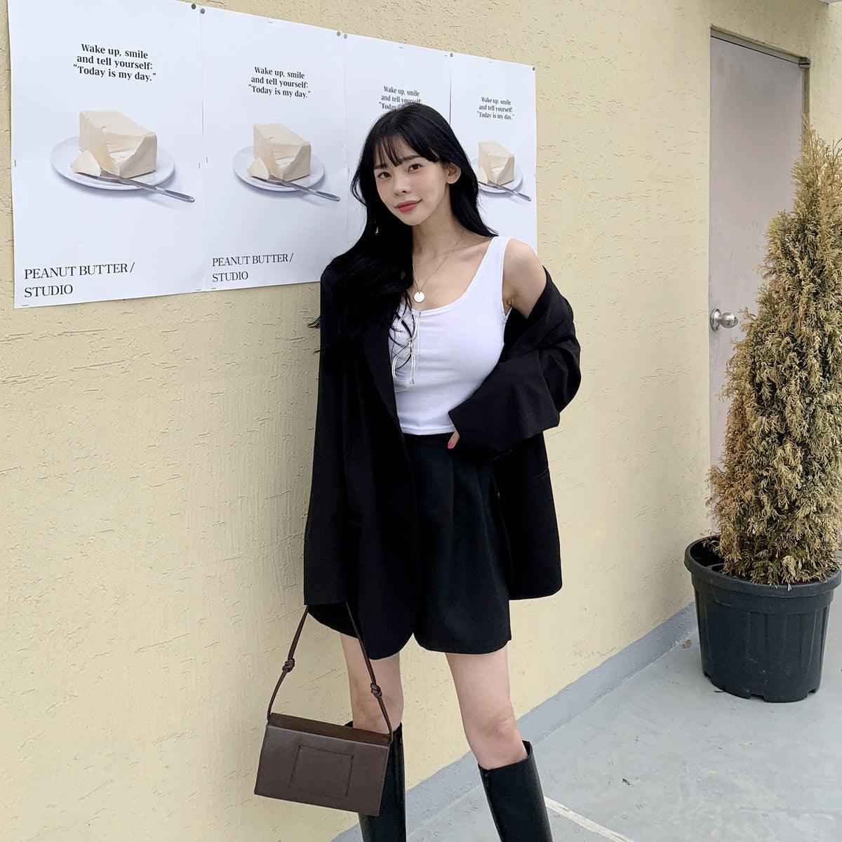 收副乳U領薄款背心<KR> - IKIMSTORE