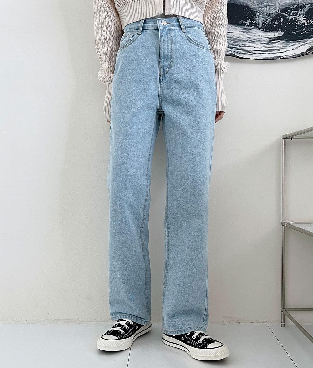 【Straight Fit!】韓製直筒六色牛仔褲<KR>(S-L) - IKIMSTORE
