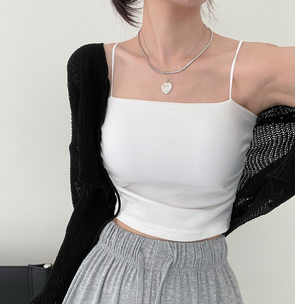 【2件起$139件✨/連Pad】韓製抽褶方領Bra Top