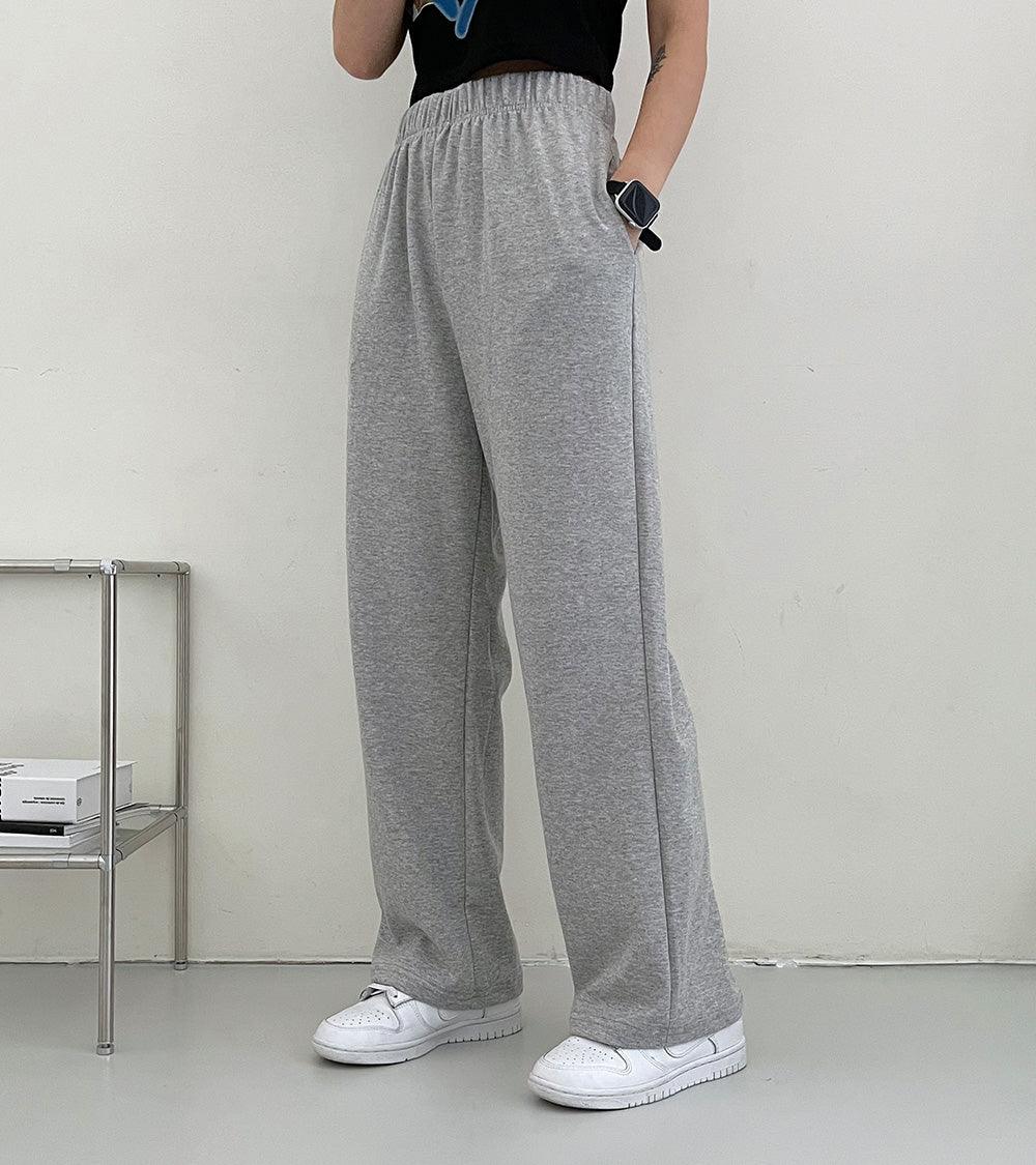 【舒適!】韓製時尚鬆緊腰棉褲<KR>(M/ L) - IKIMSTORE