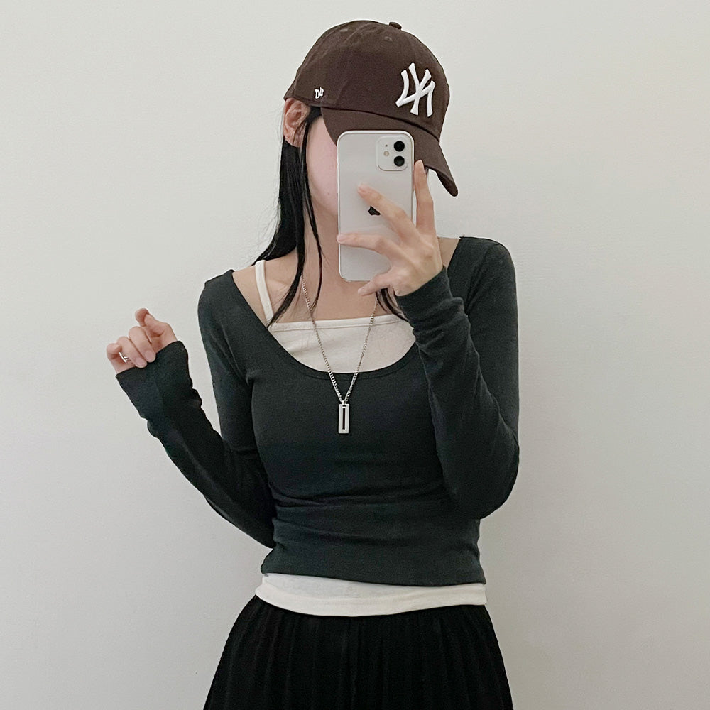 Yu-Neck背心+長袖SET
