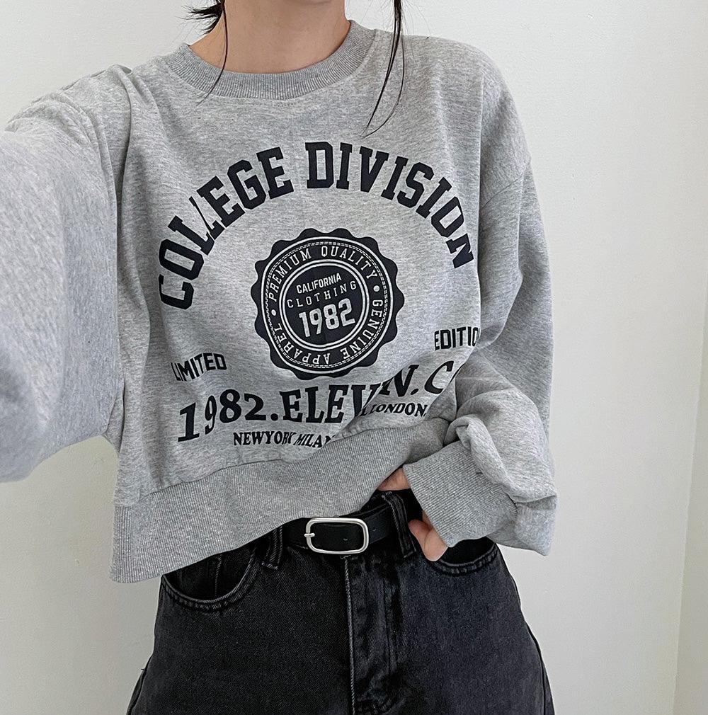 韓製1982印花短款衛衣<KR> - IKIMSTORE