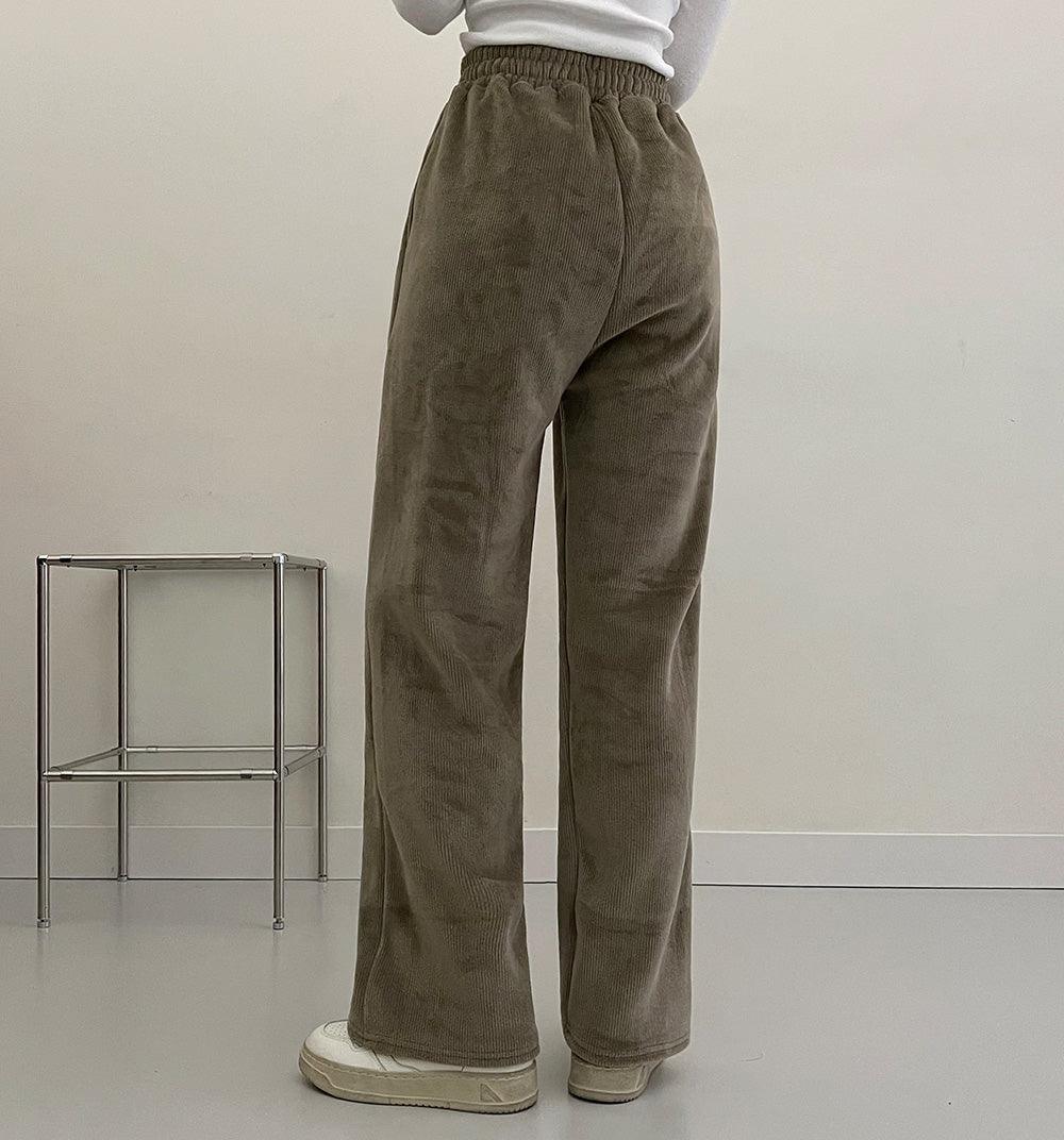 【內加厚毛】厚實燈芯絨寬褲(3color) - IKIMSTORE