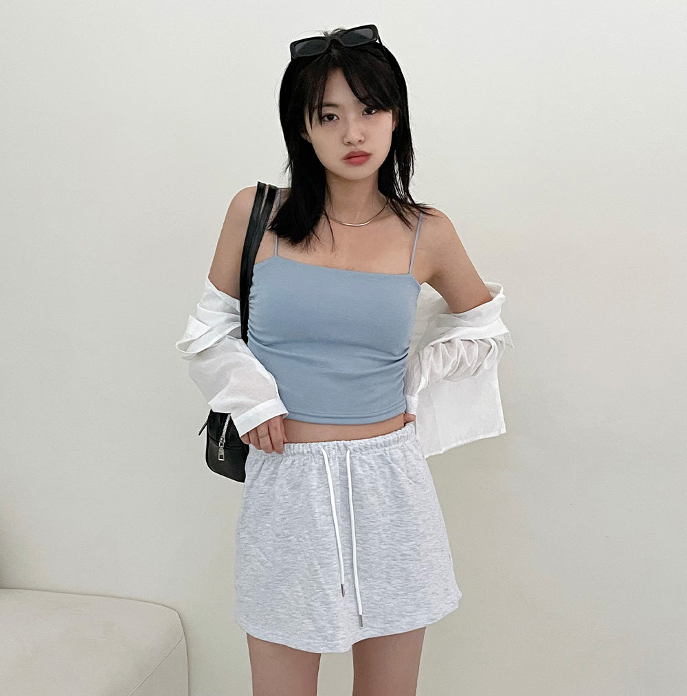 【2件起$139件✨/連Pad】韓製抽褶方領Bra Top