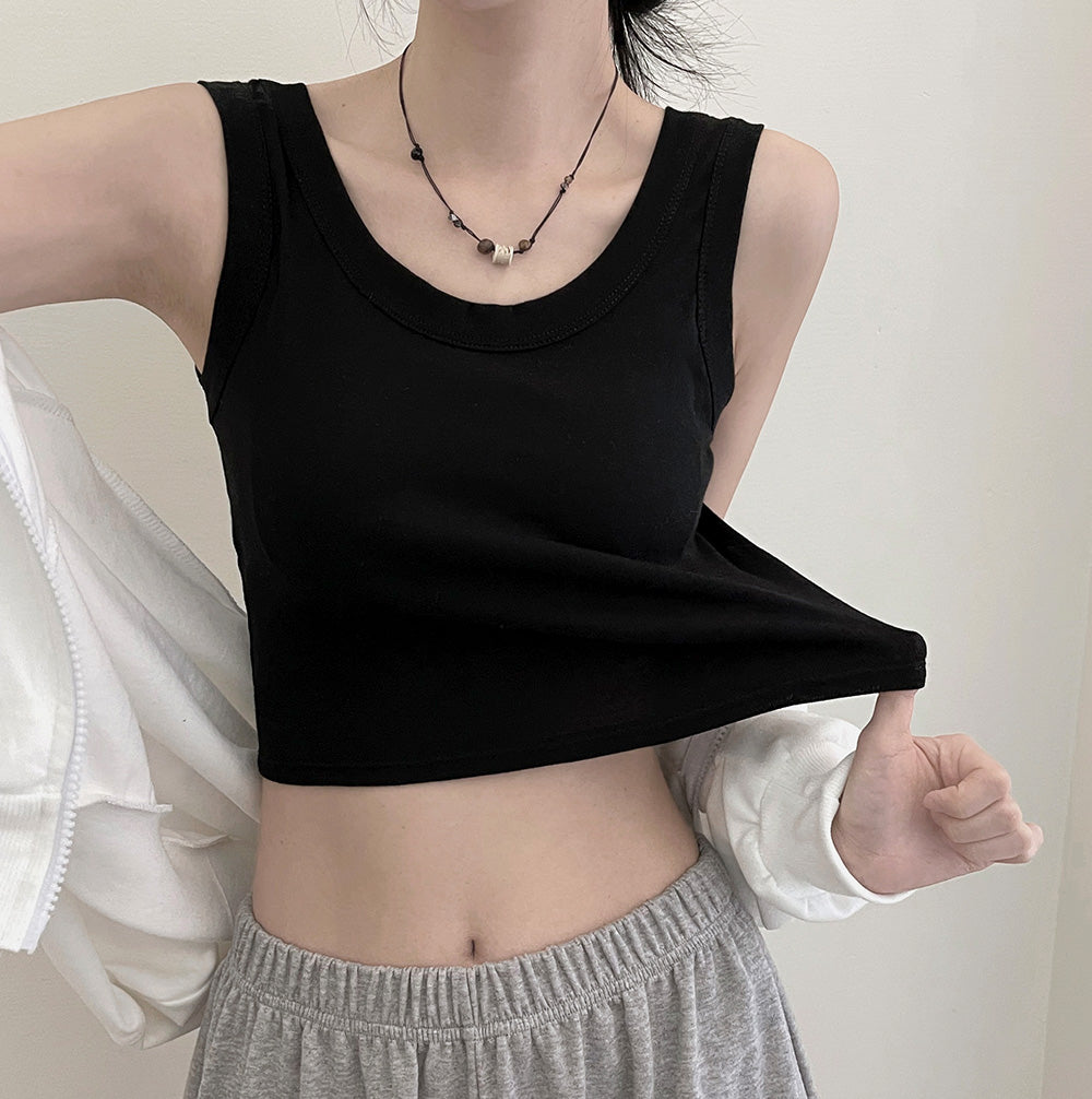 U領粗帶Bra top (連pad)