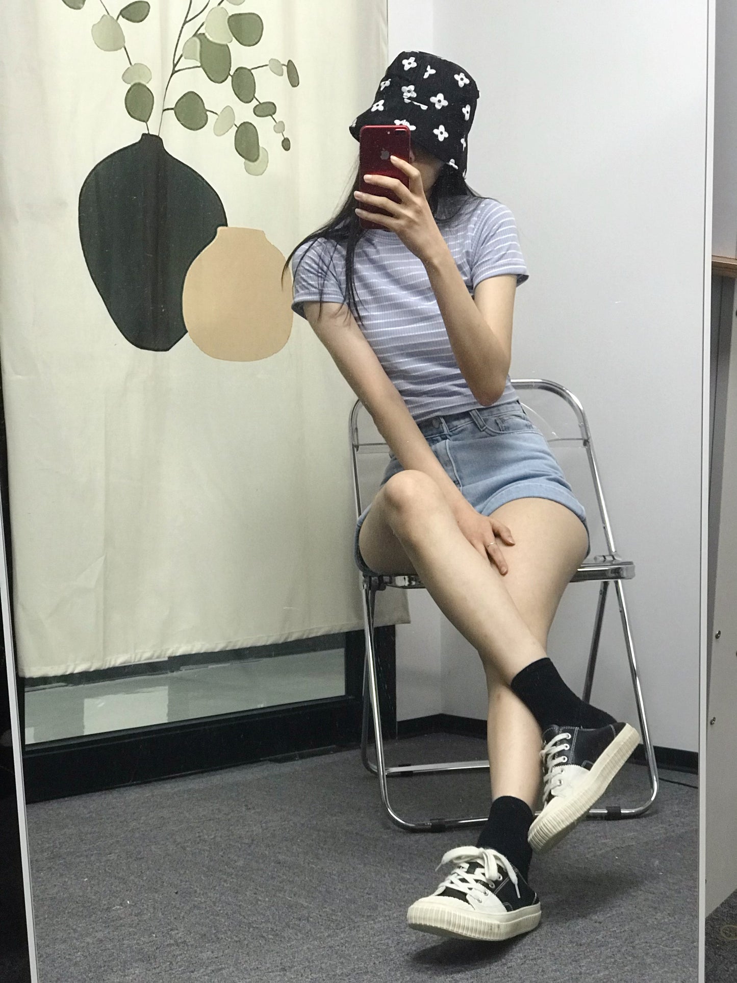 【現貨】日常單品♡ 圓領條紋短款T恤<KR> - IKIMSTORE