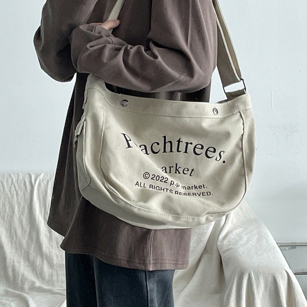 【大容量】Peachtrees帆布斜挎包