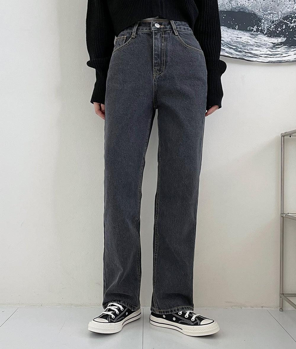 【Straight Fit!】韓製直筒六色牛仔褲<KR>(S-L) - IKIMSTORE